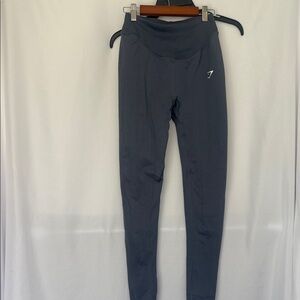 Gymshark Charcoal Leggings with White Logo